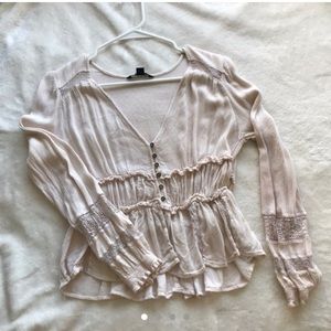 Pastel Cream/Pink Blouse